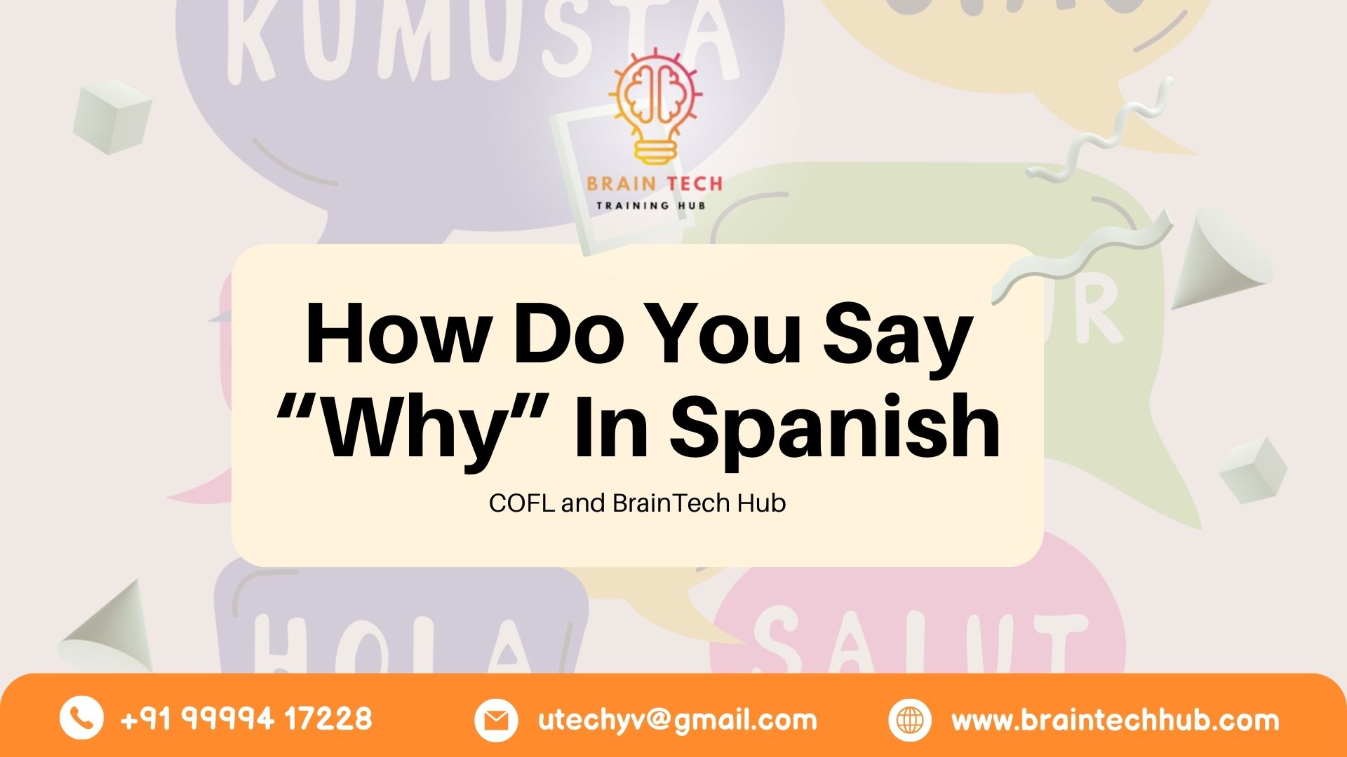 How Do You Say “Why” In Spanish