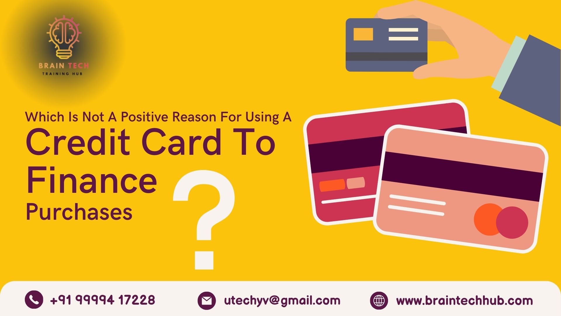 Which Is Not A Positive Reason For Using A Credit Card To Finance Purchases (1)