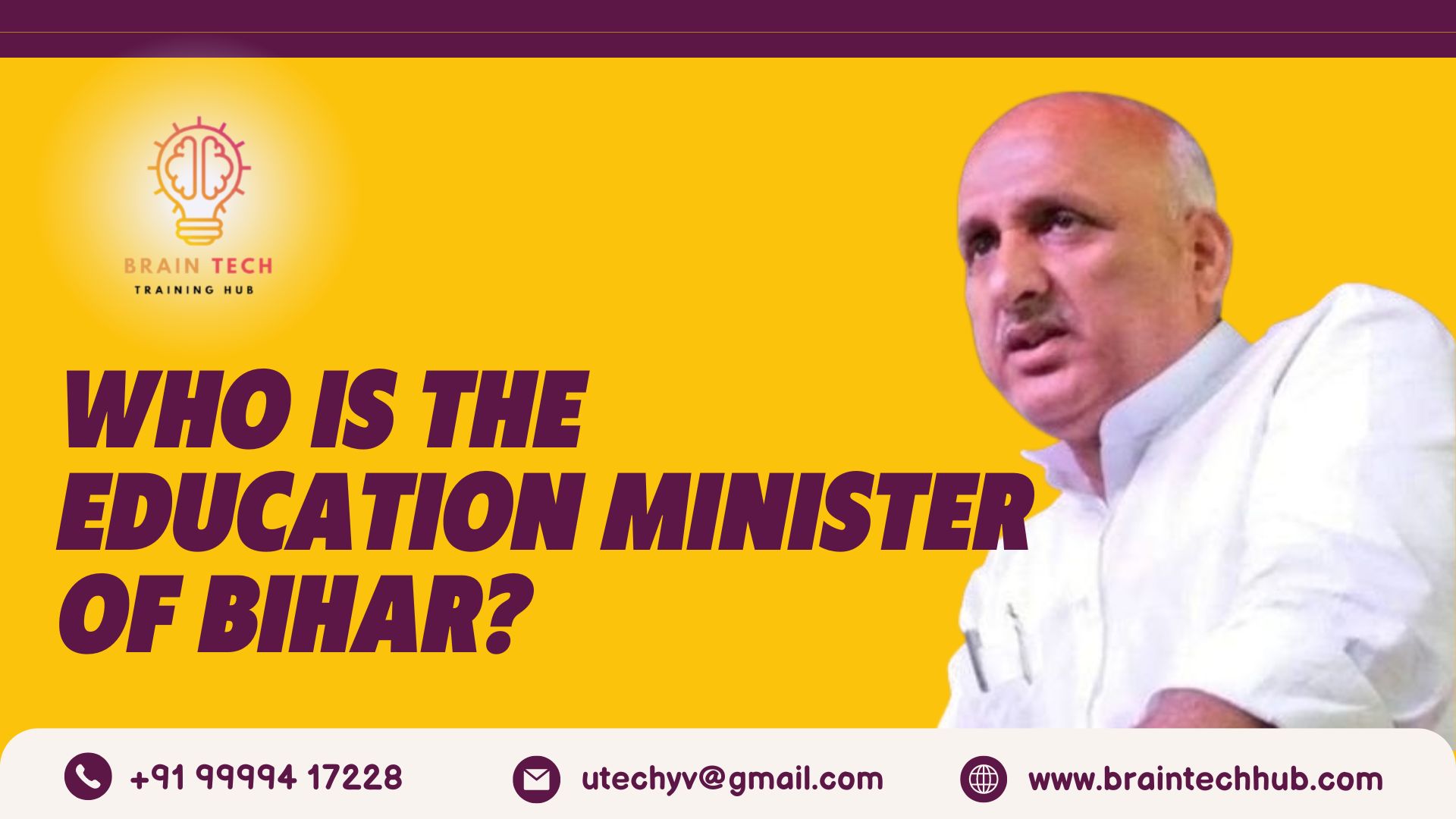 Who is the Education Minister of Bihar